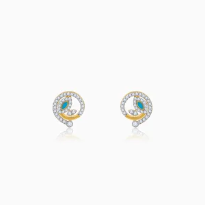 Gold Sparkling Netra Diamond Studs
