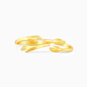 Golden Hug Me More Couple Rings