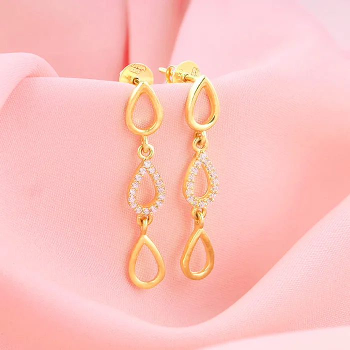 Golden Paisley Earrings