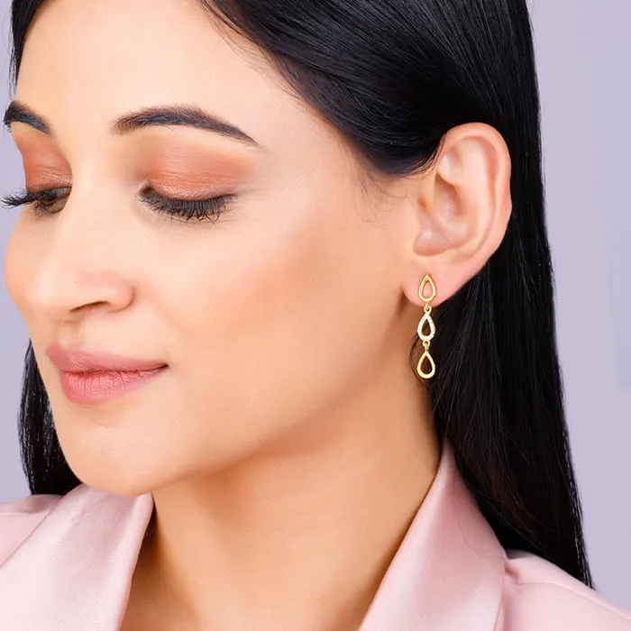 Golden Paisley Earrings