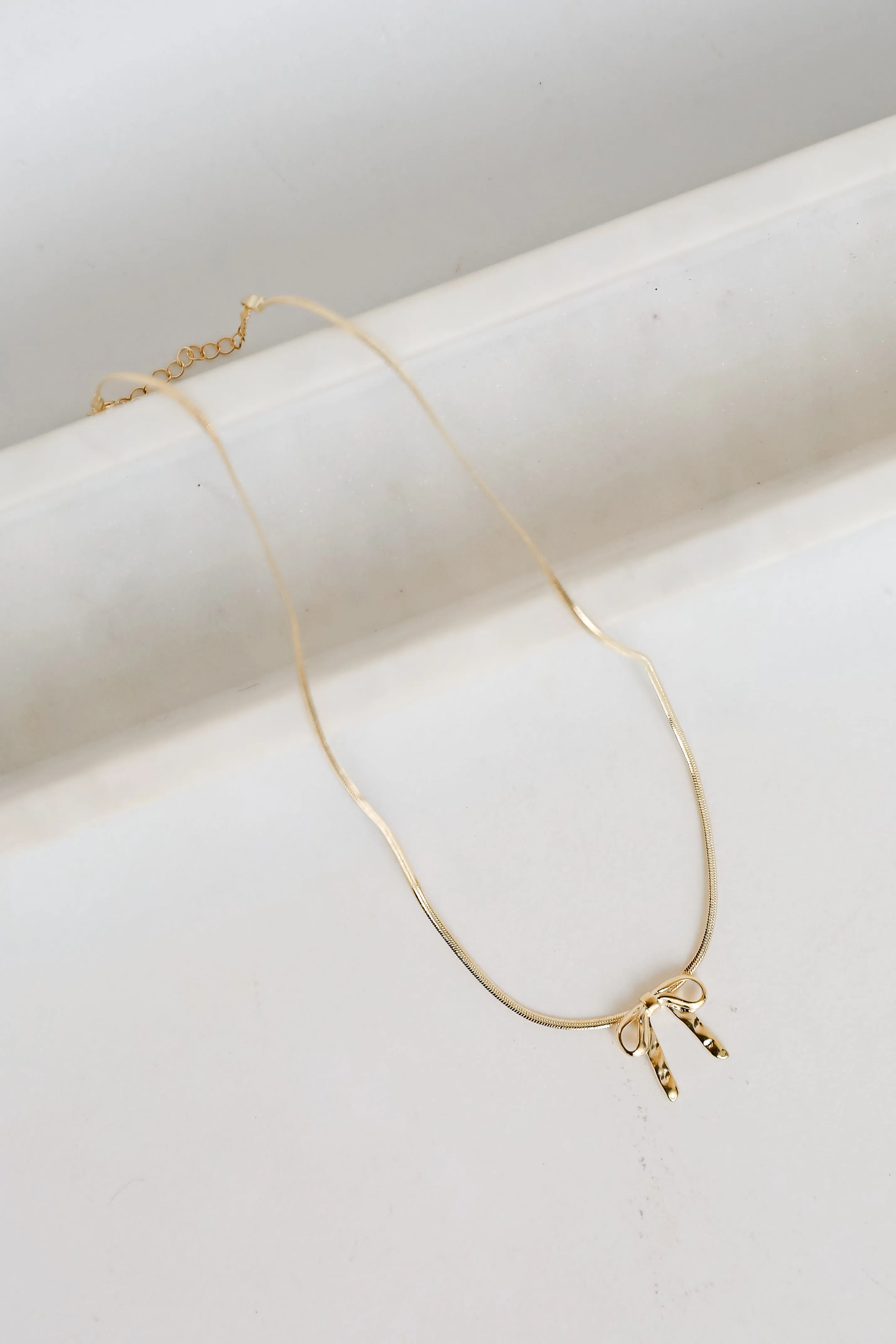 Gracie Gold Bow Charm Necklace