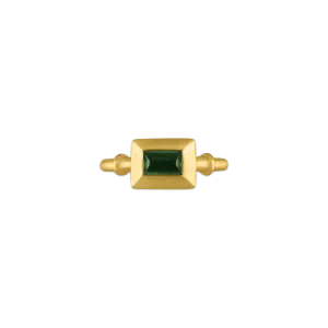 Green Tourmaline Sugarloaf Capsa Ring