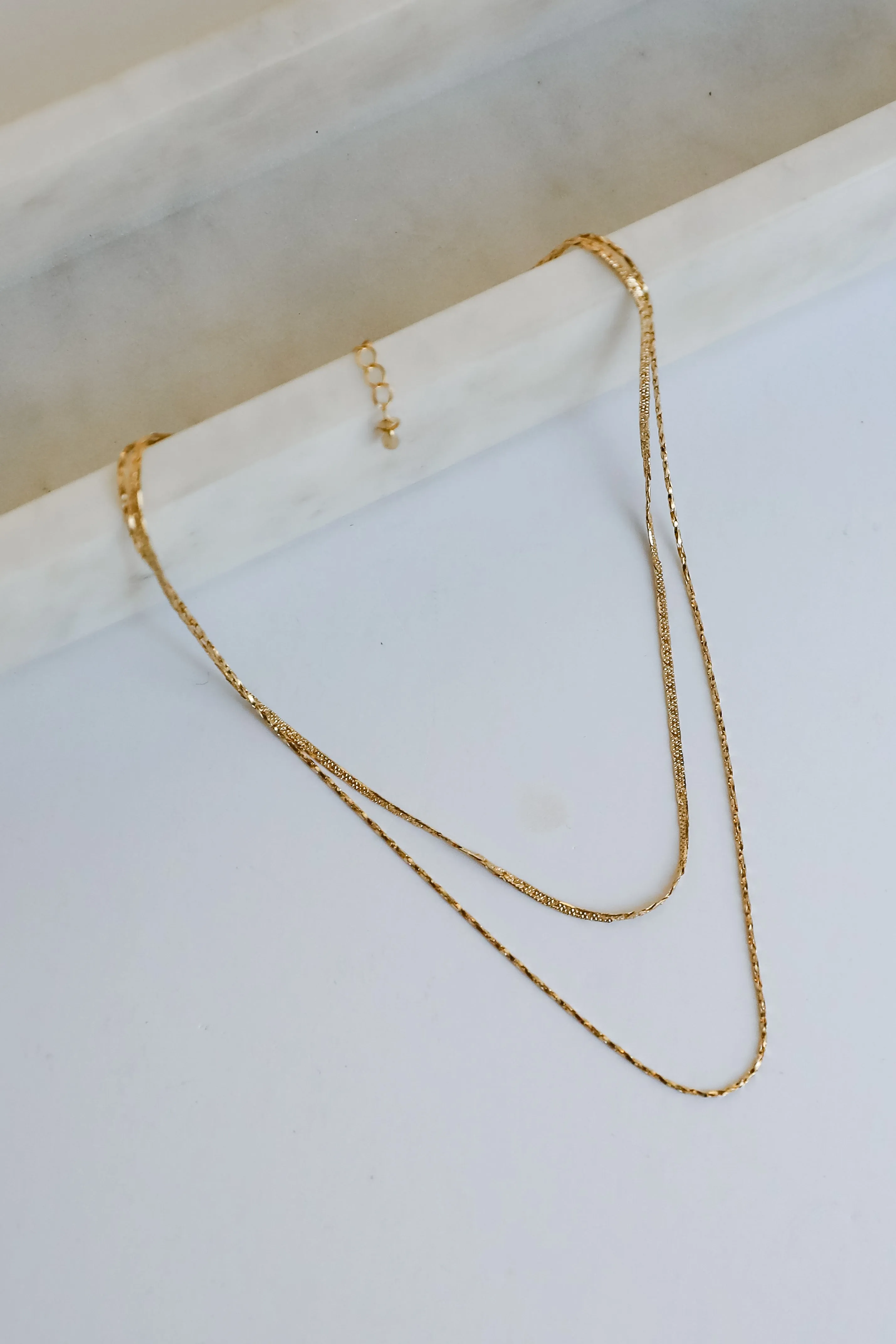 Hadley Gold Layered Chain Necklace
