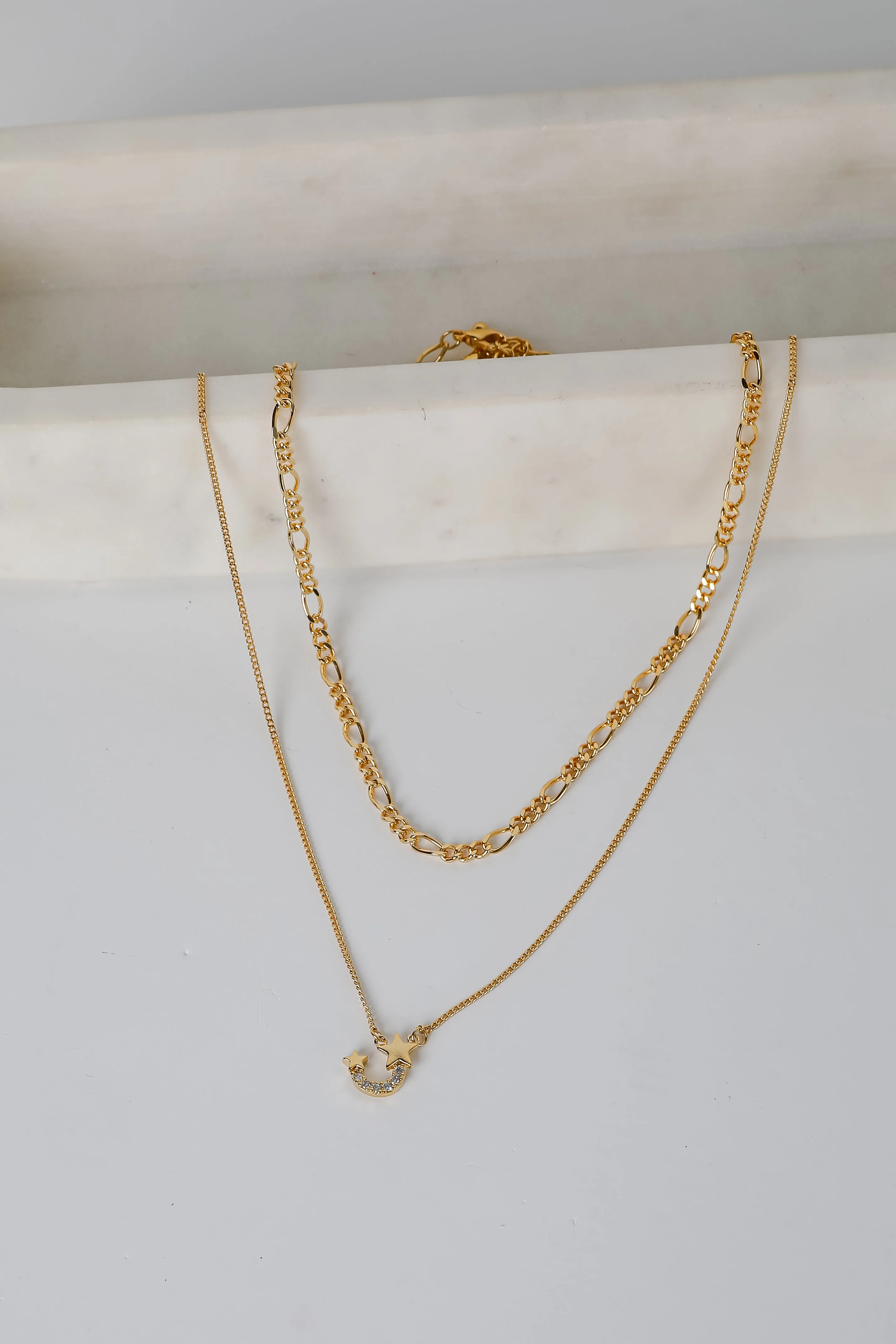 Hazel Gold Layered Chain Necklace