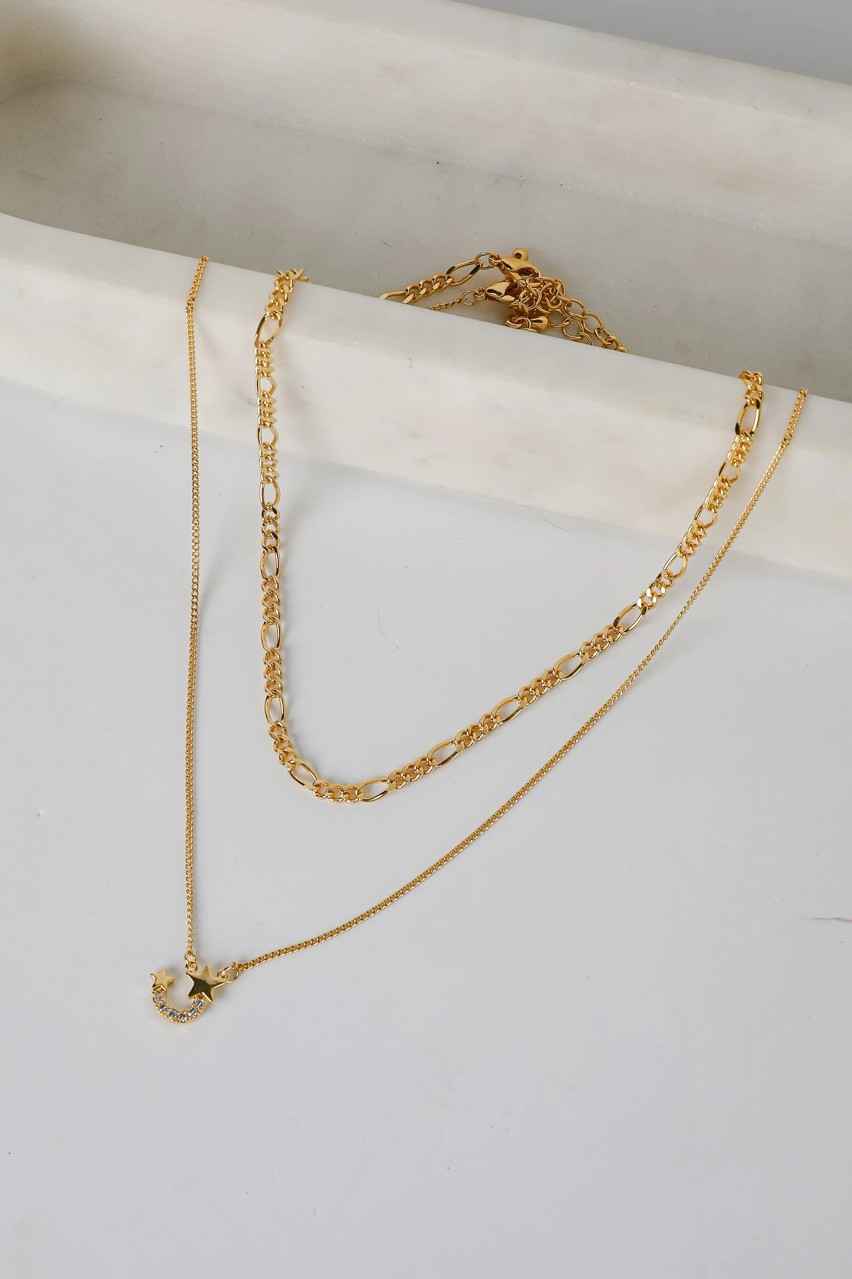 Hazel Gold Layered Chain Necklace
