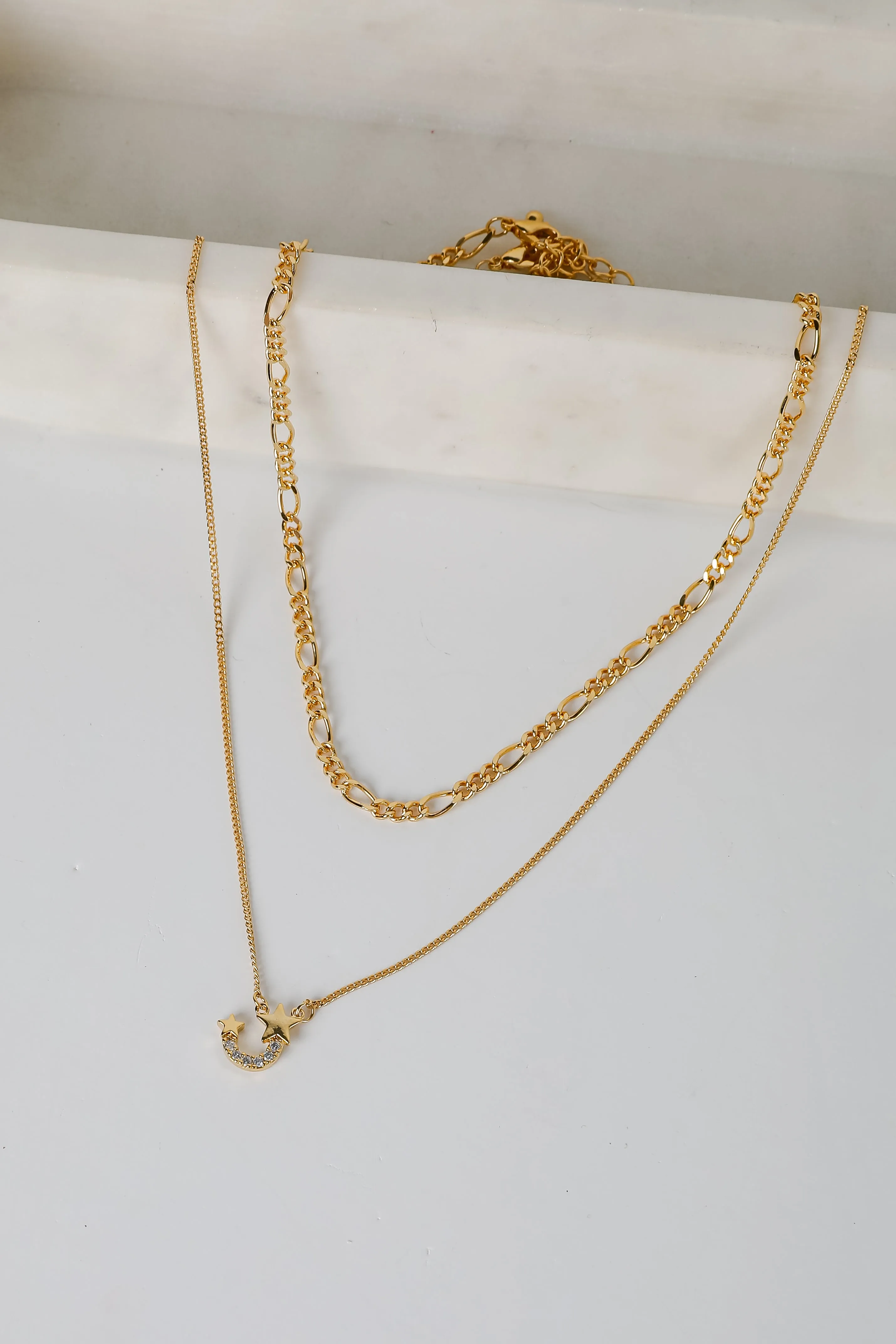 Hazel Gold Layered Chain Necklace