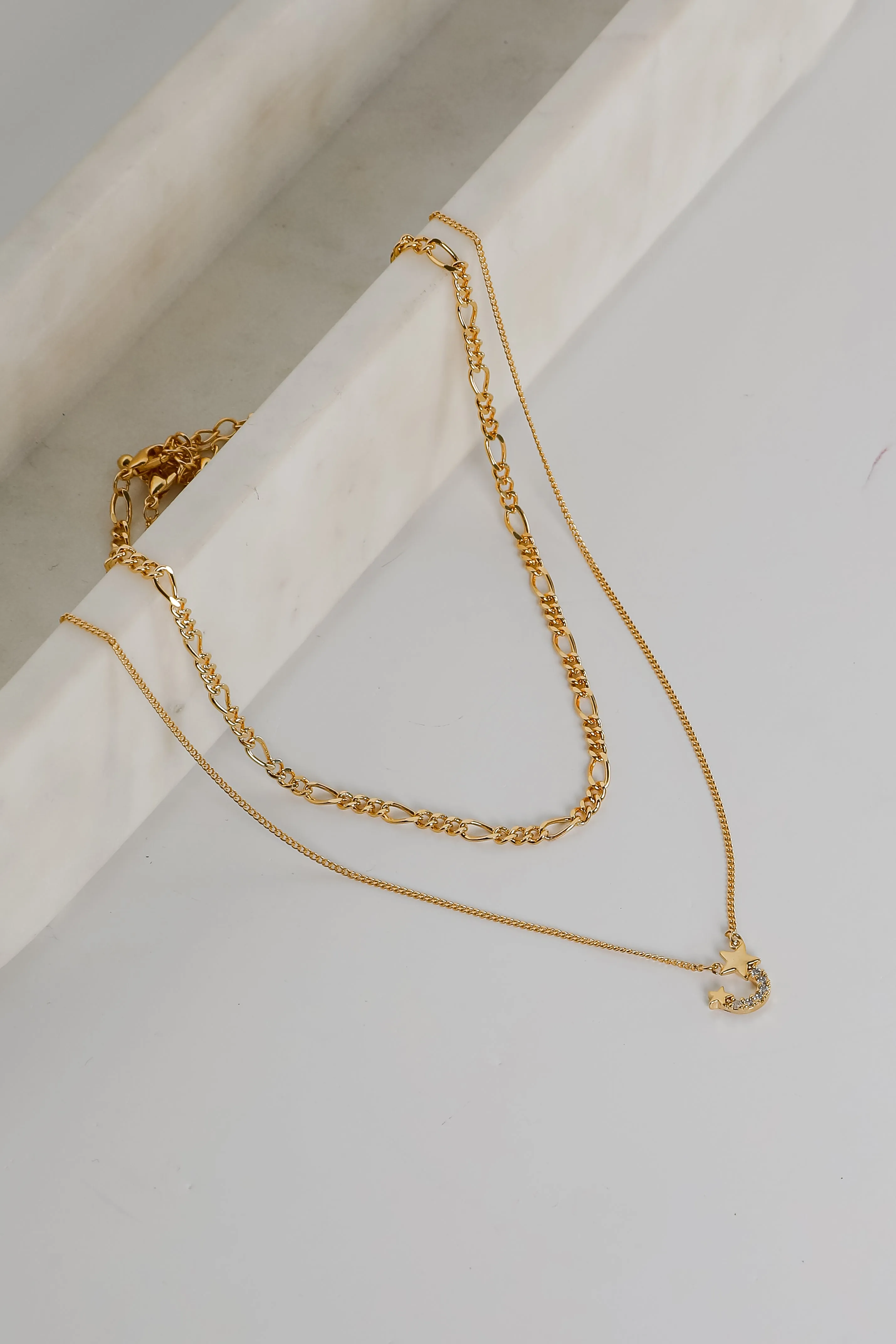 Hazel Gold Layered Chain Necklace