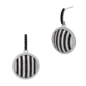 Industrial Finish Pav?? Grit Disc Earrings