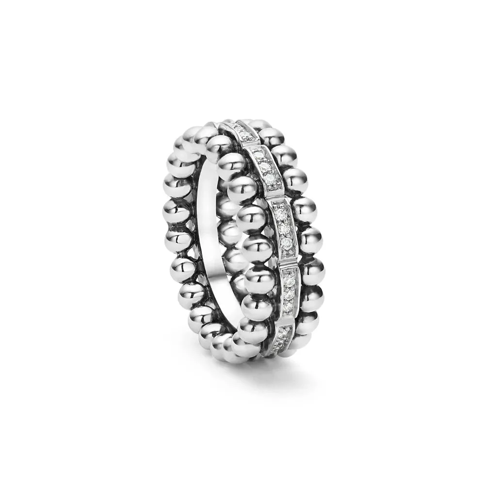 Lagos Caviar Spark Beaded Diamond Ring