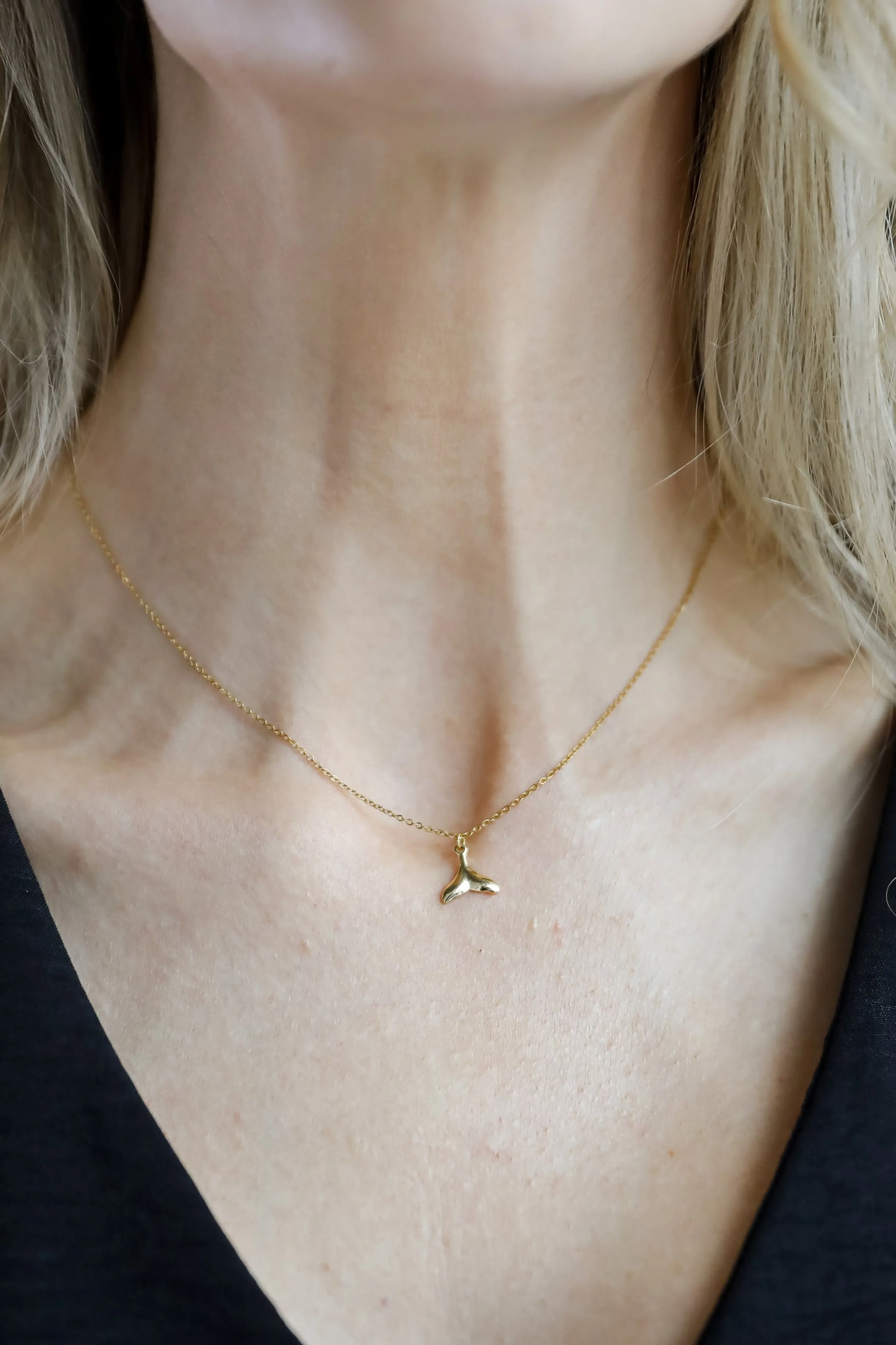 Leah Gold Tail Charm Necklace