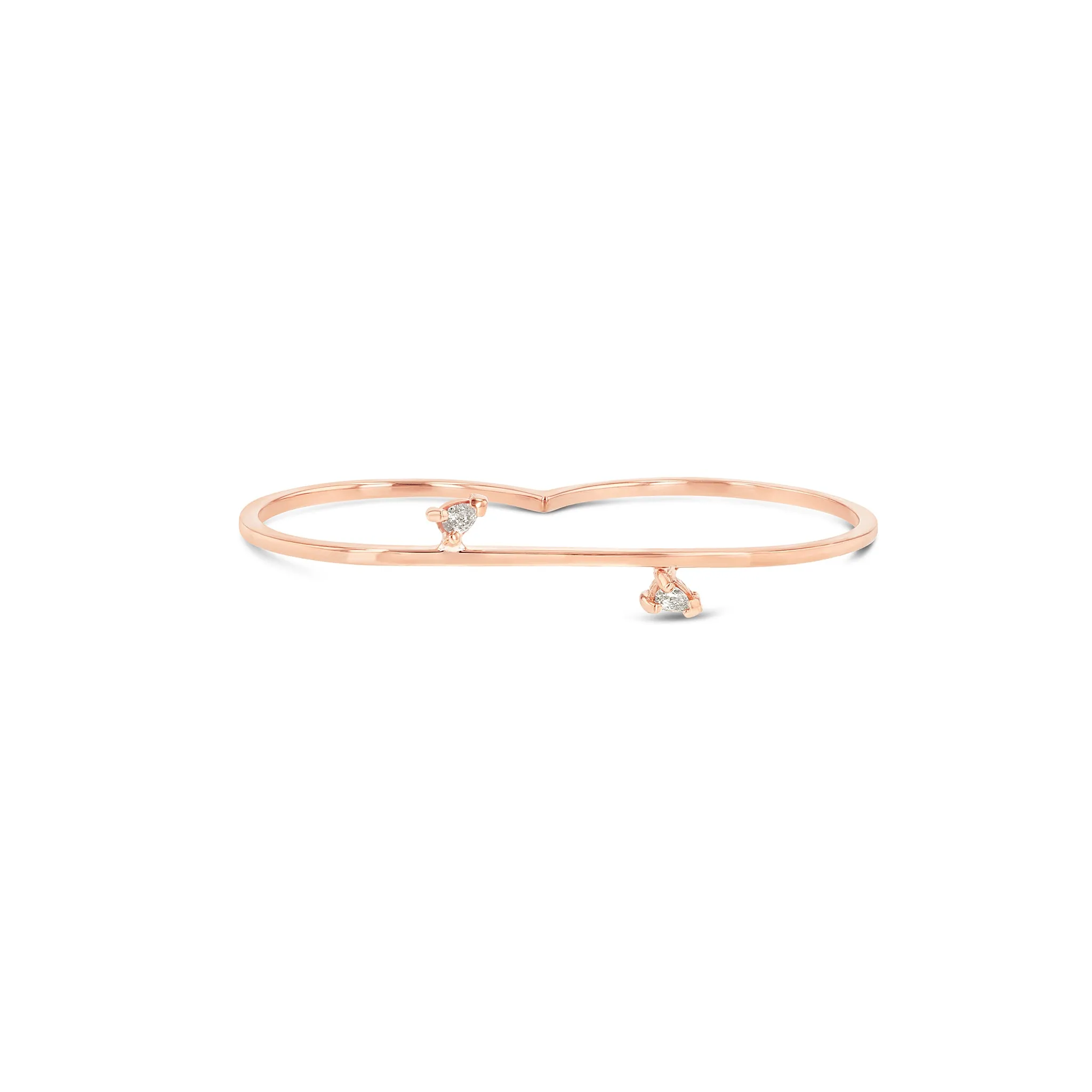 Linear Confetti Double Ring