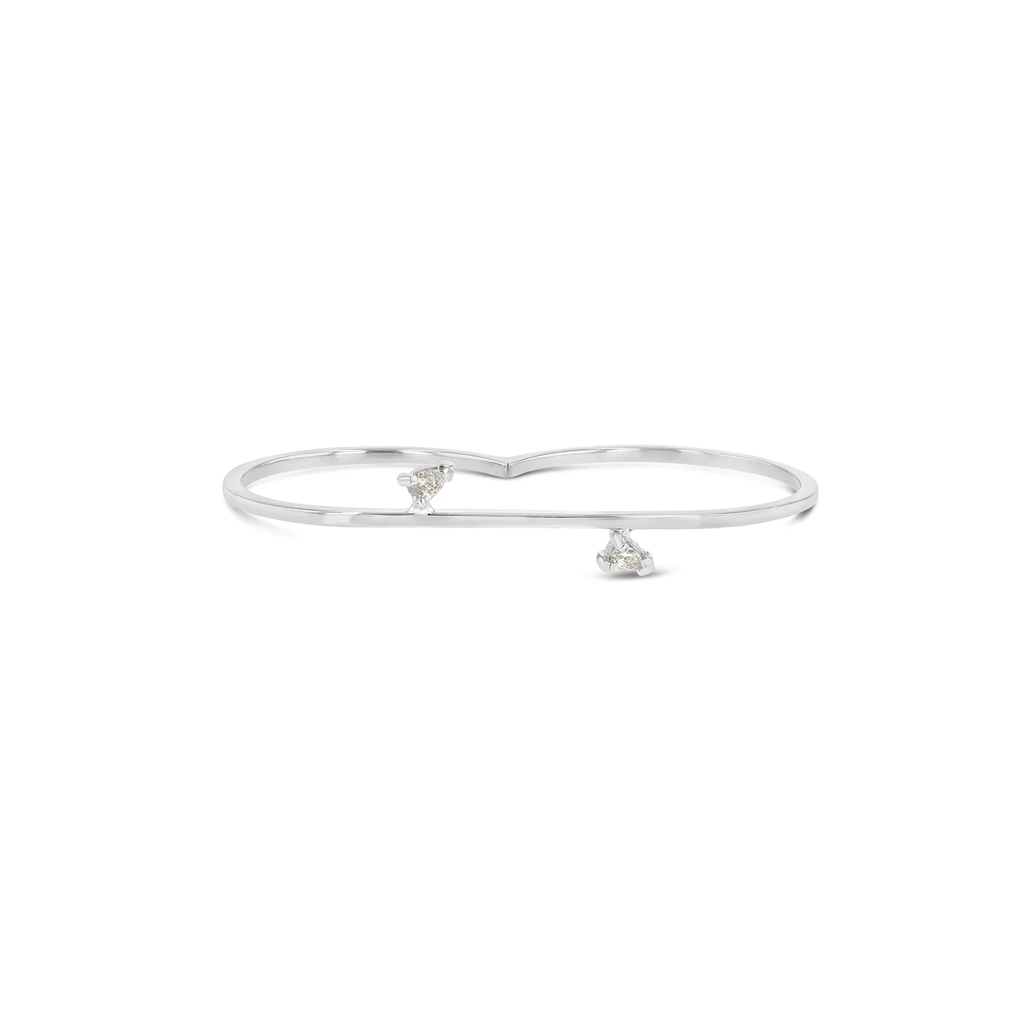 Linear Confetti Double Ring