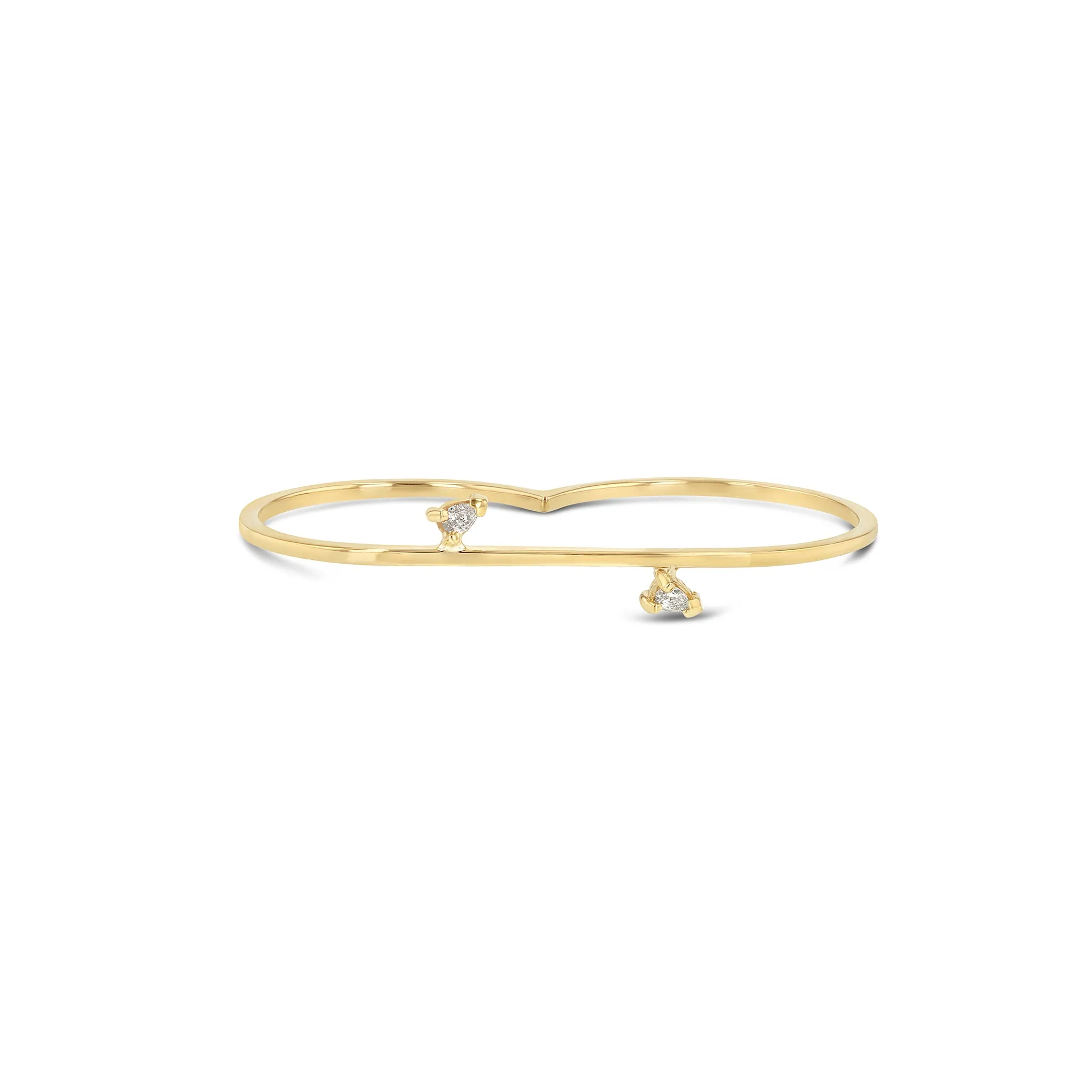 Linear Confetti Double Ring
