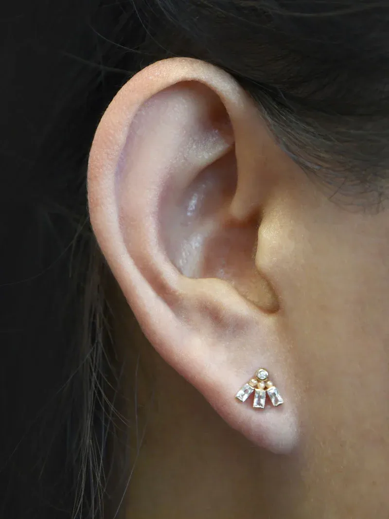 Mel Soldera Petite Deco Fan Stud