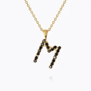 Mini Letter Necklace M / Black