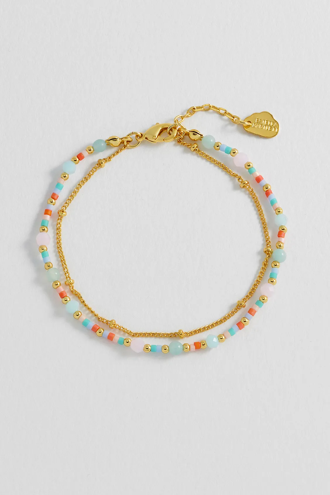 Mini Mixed Gemstone Duo Chain Bracelet