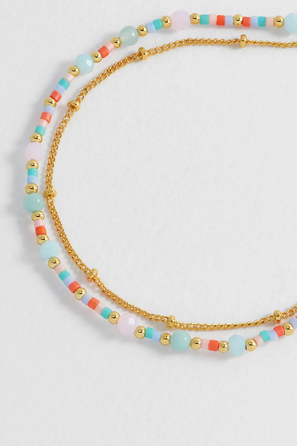 Mini Mixed Gemstone Duo Chain Bracelet