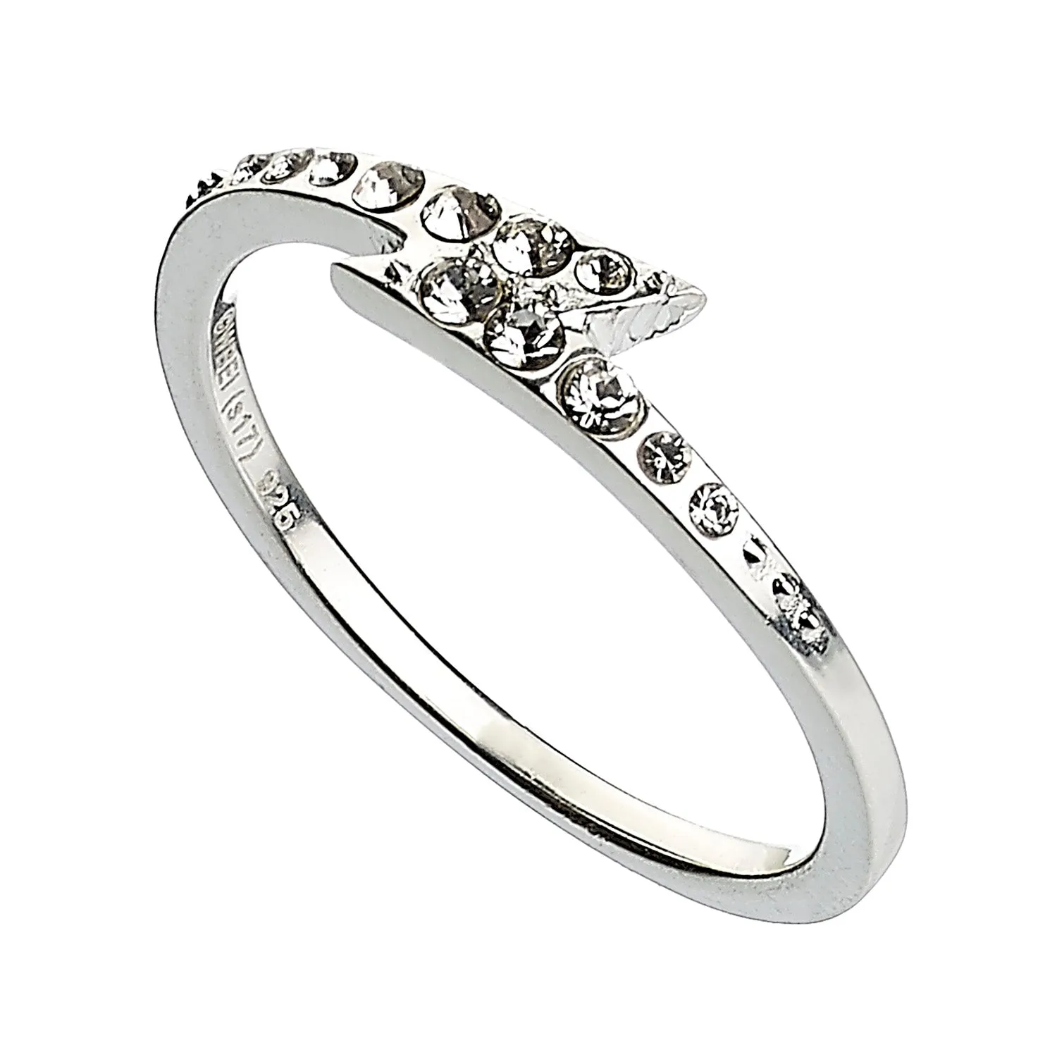 Official Harry Potter Sterling Silver Lightning Bolt Embellished Ring