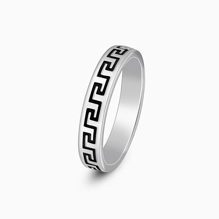 Oxidised Silver Mystique Ring For Him
