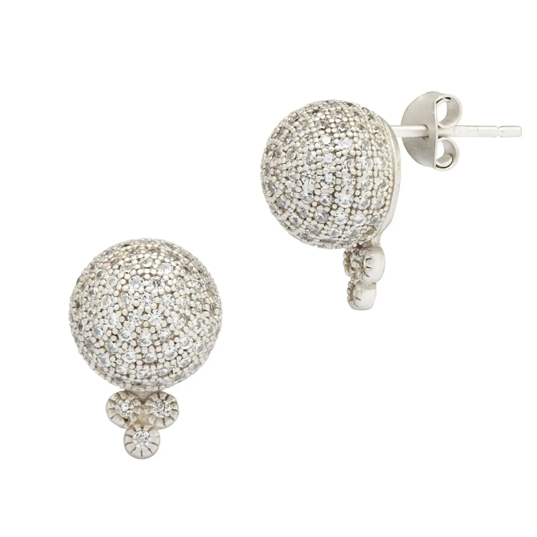 Pav?? Ball Stud Earrings