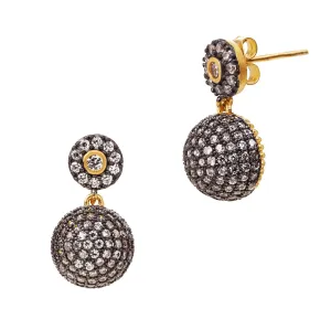 Pav?? Dome Drop Earrings