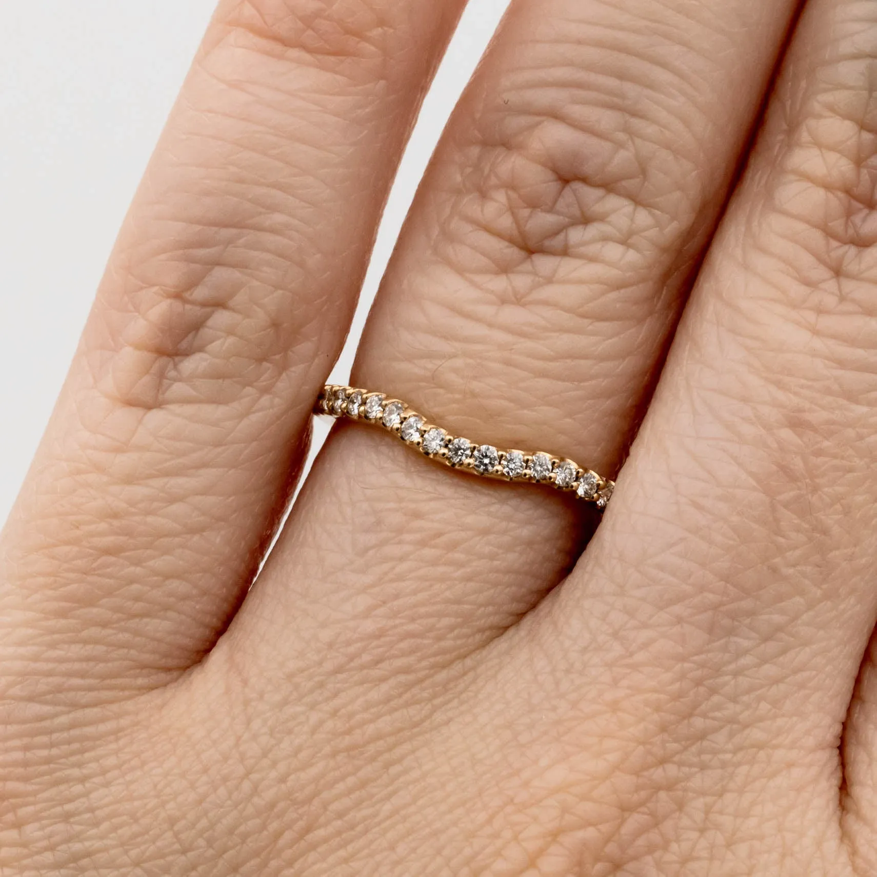 Pave Diamond Contour Band