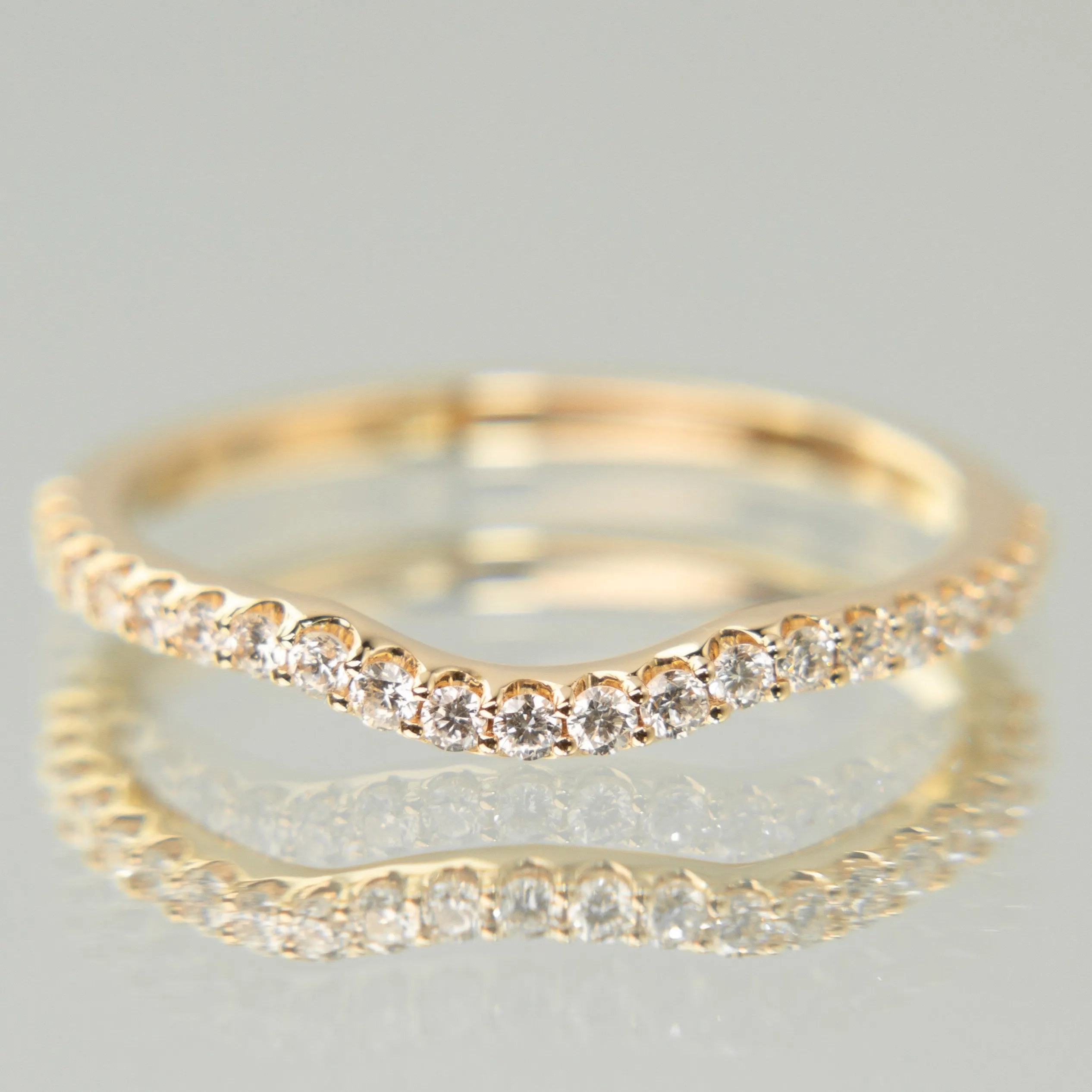 Pave Diamond Contour Band