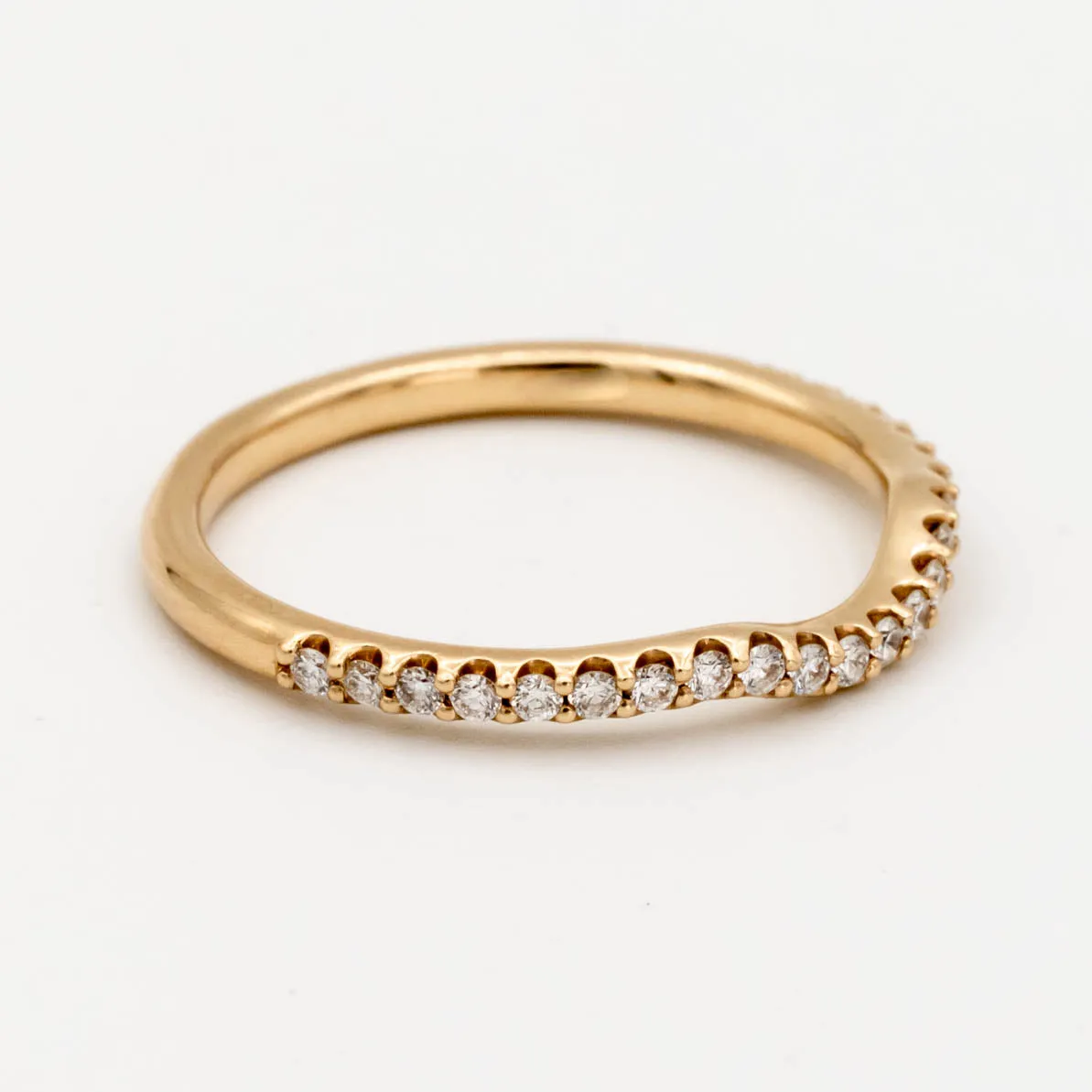 Pave Diamond Contour Band