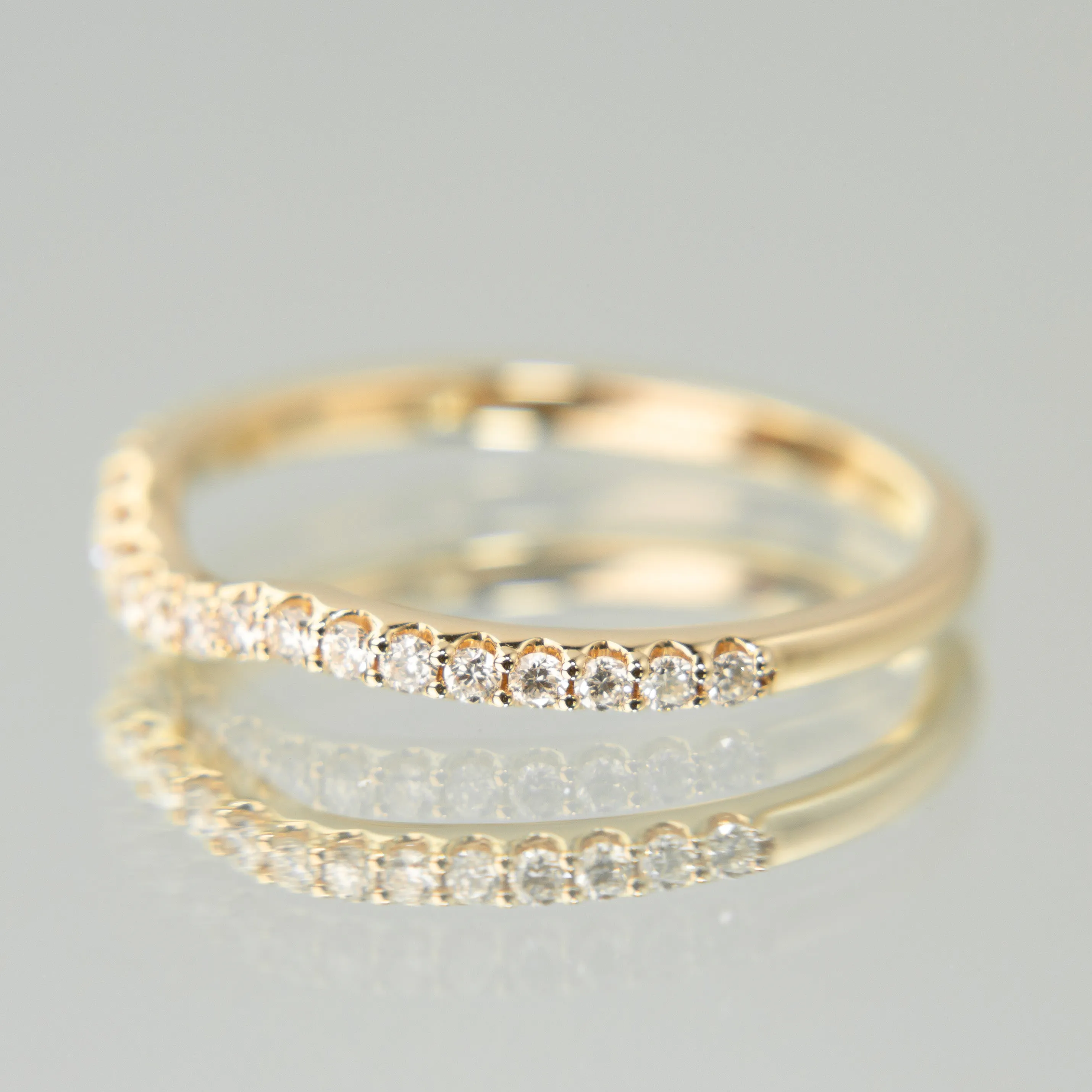 Pave Diamond Contour Band