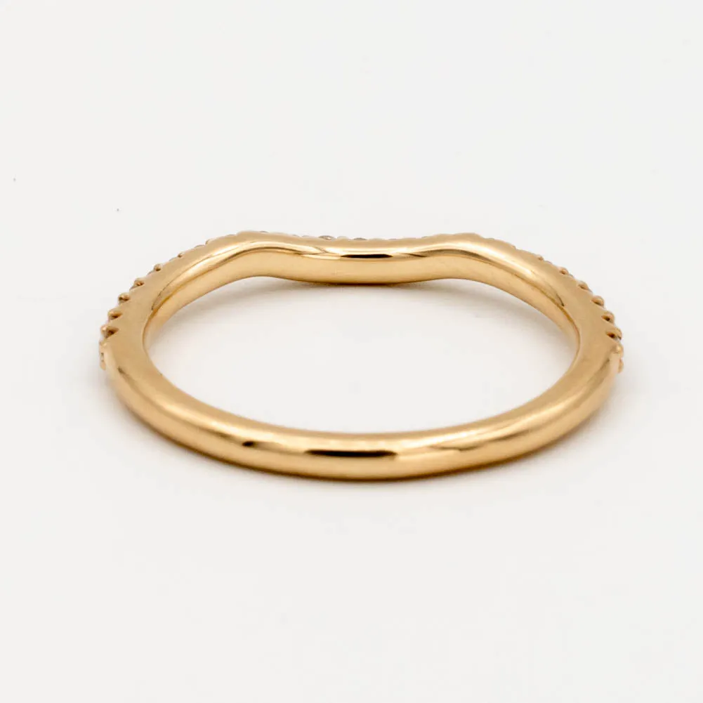 Pave Diamond Contour Band