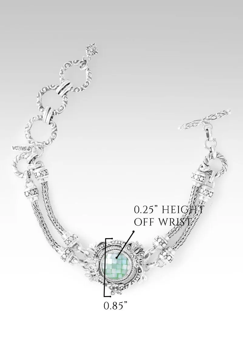 Peace Promise Bracelet II? in Green Mother of Pearl Mosaic