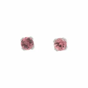 Pink Tourmaline Stud Earrings
