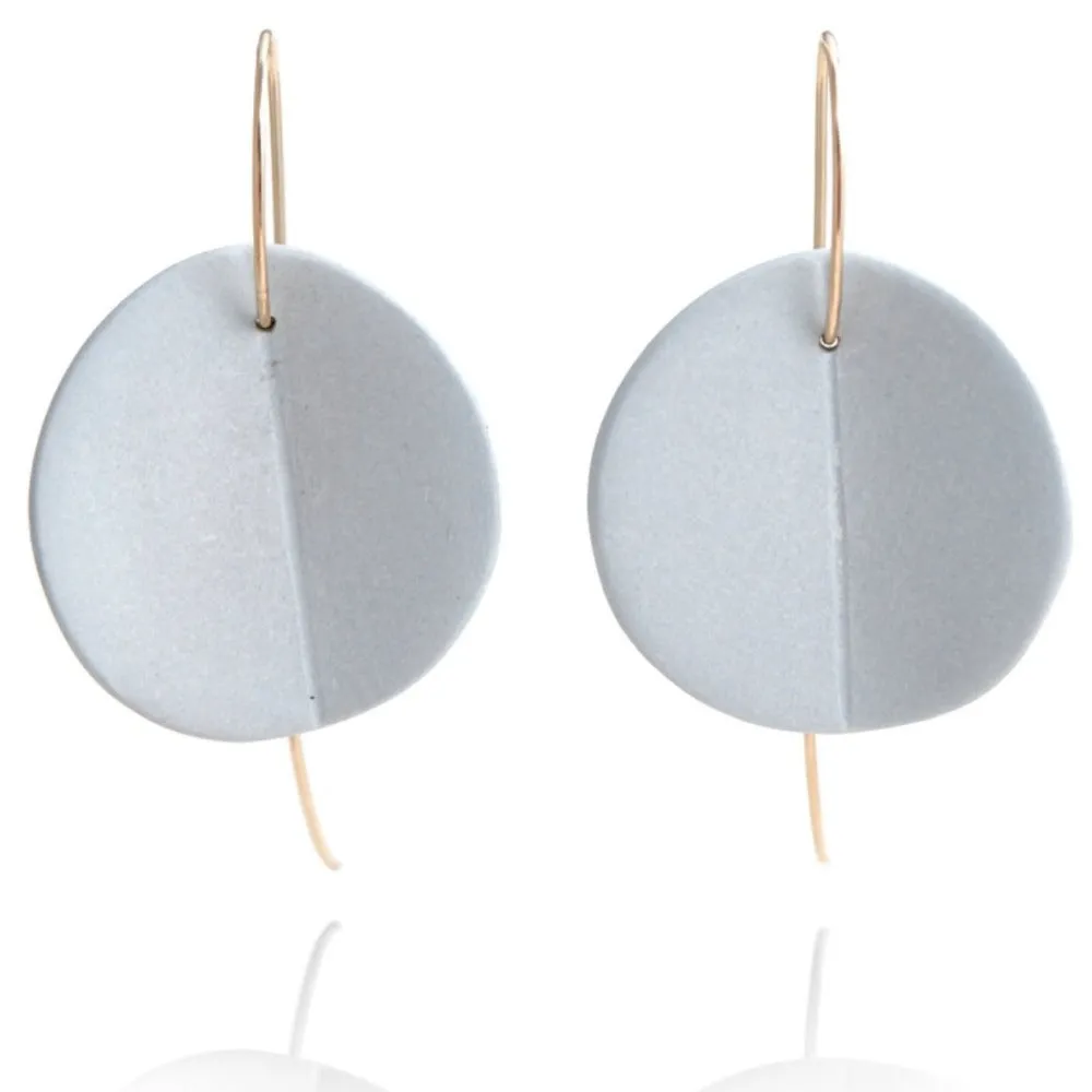 "Eucalyptus" Large Porcelain Earrings