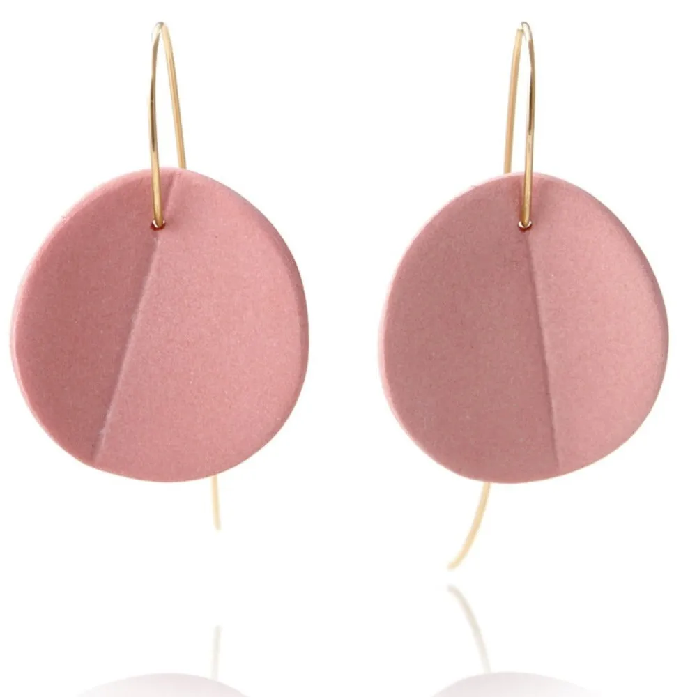 "Eucalyptus" Large Porcelain Earrings