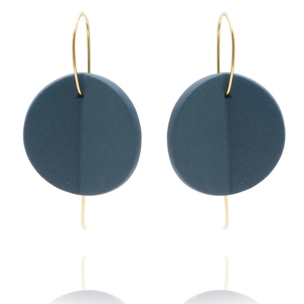 "Eucalyptus" Large Porcelain Earrings