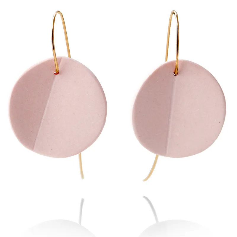"Eucalyptus" Large Porcelain Earrings