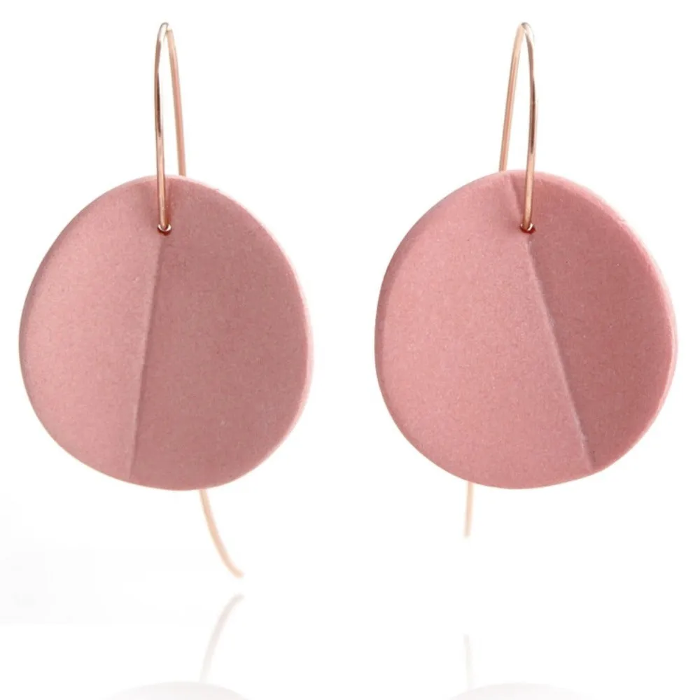 "Eucalyptus" Large Porcelain Earrings