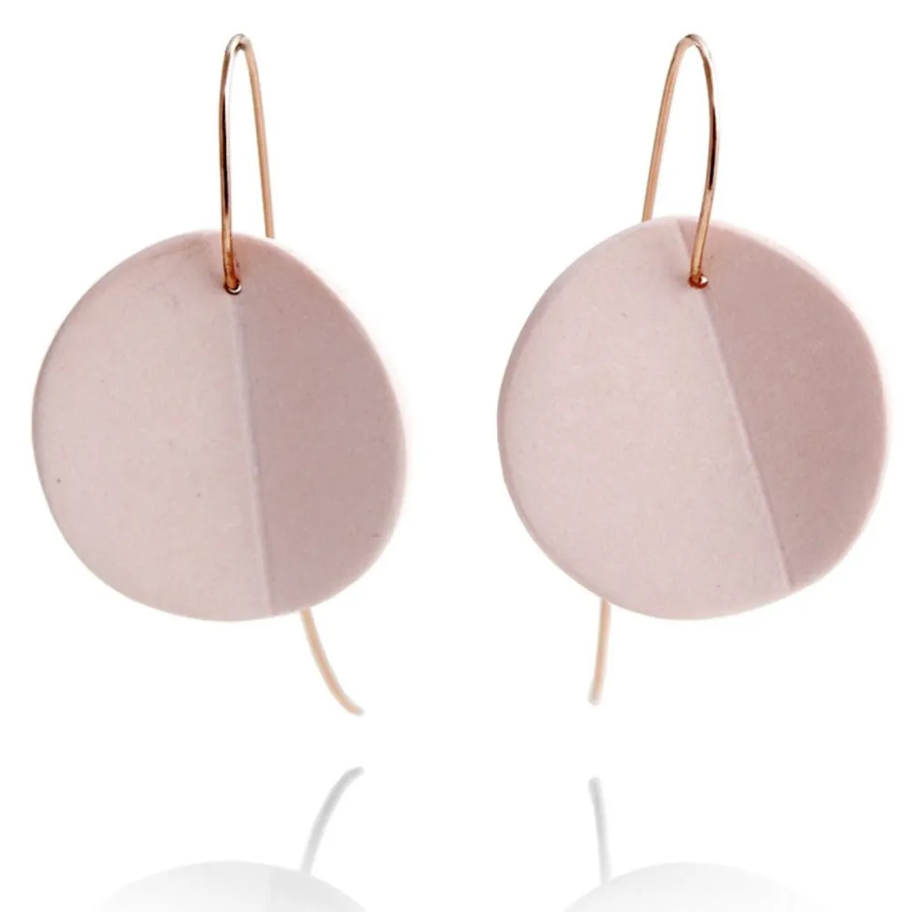 "Eucalyptus" Large Porcelain Earrings