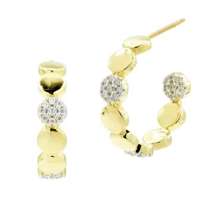 Radiance Pav?? Station Hoop Earring