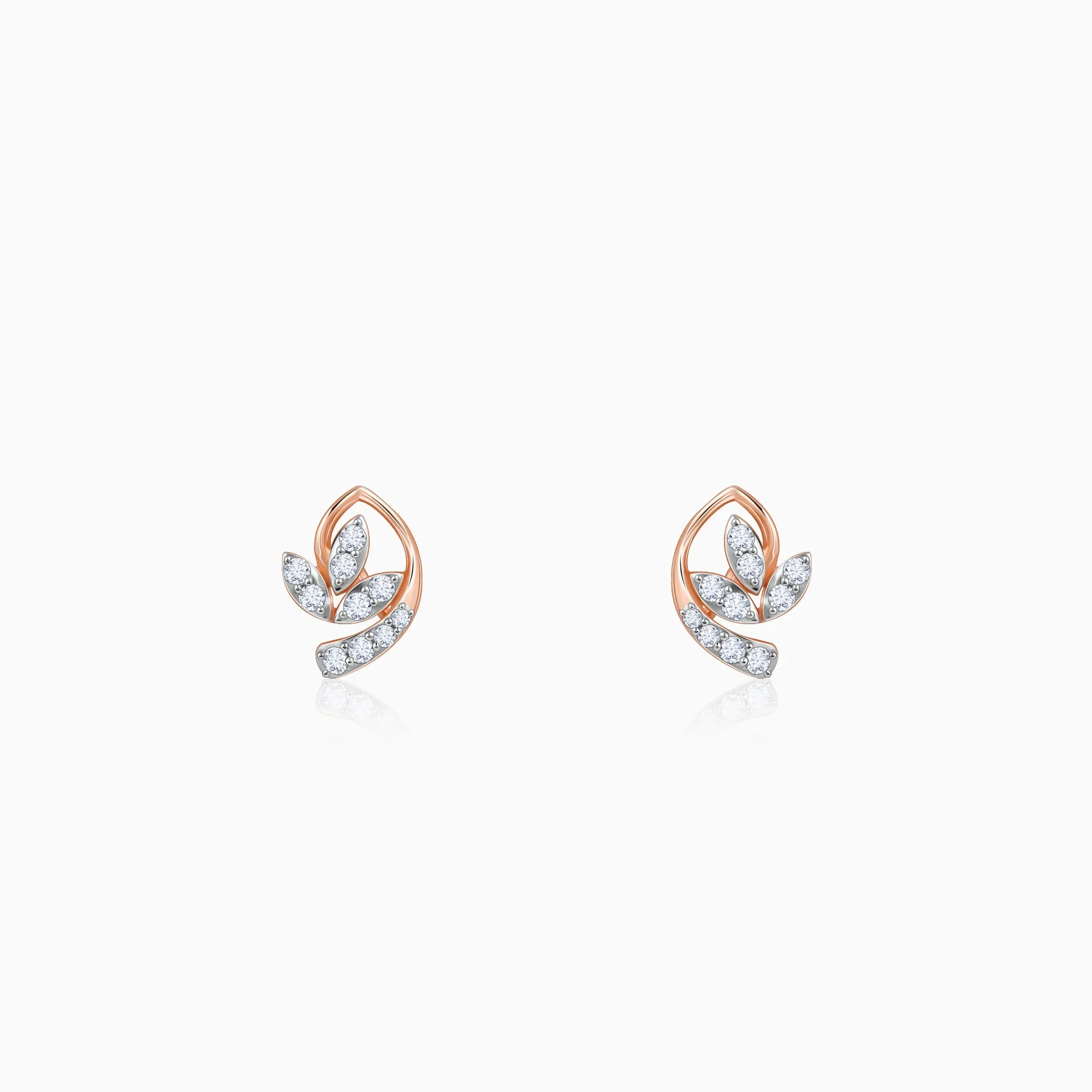 Rose Gold Petalia Diamond Earrings