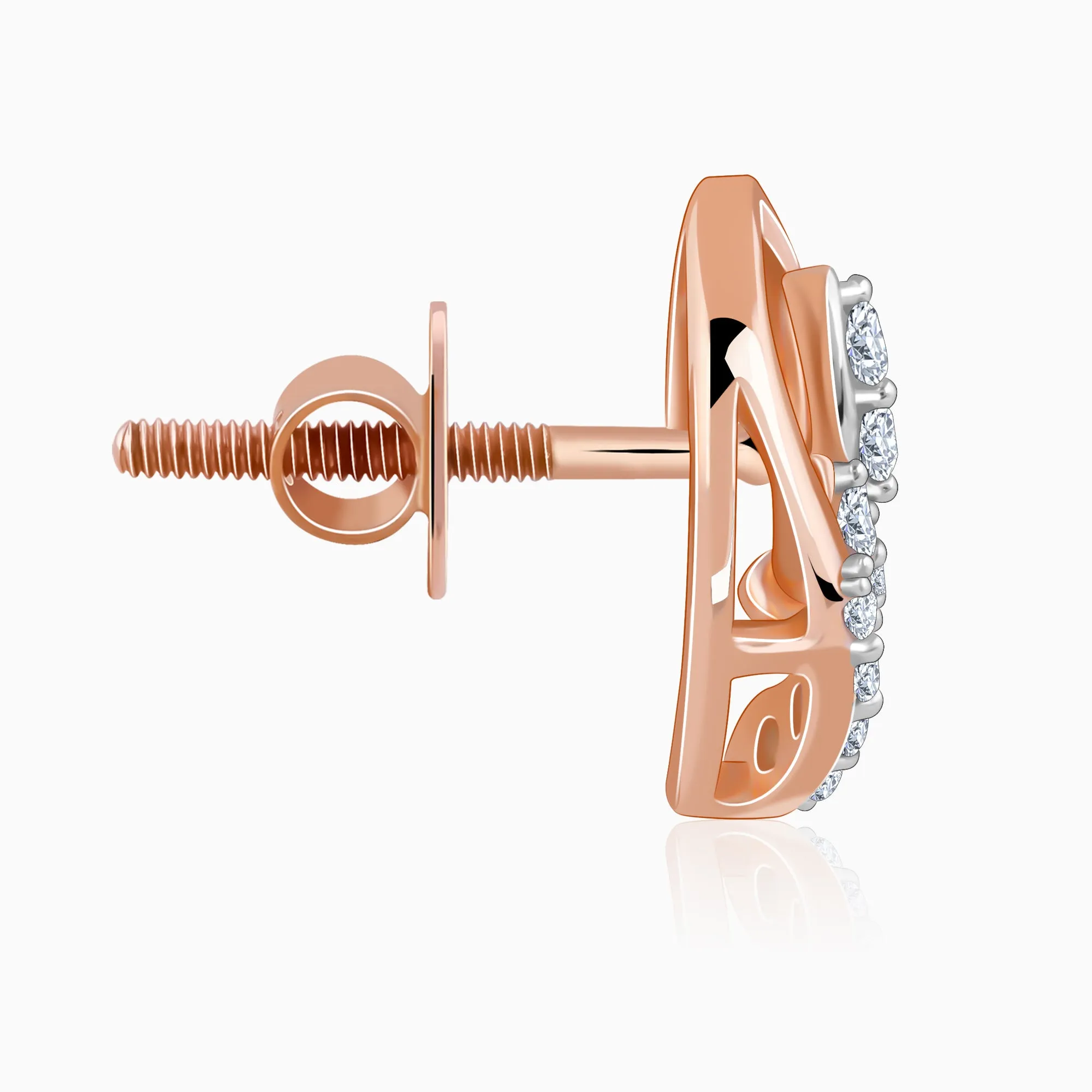 Rose Gold Petalia Diamond Earrings