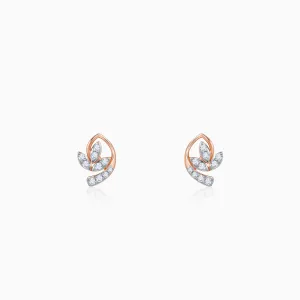 Rose Gold Petalia Diamond Earrings