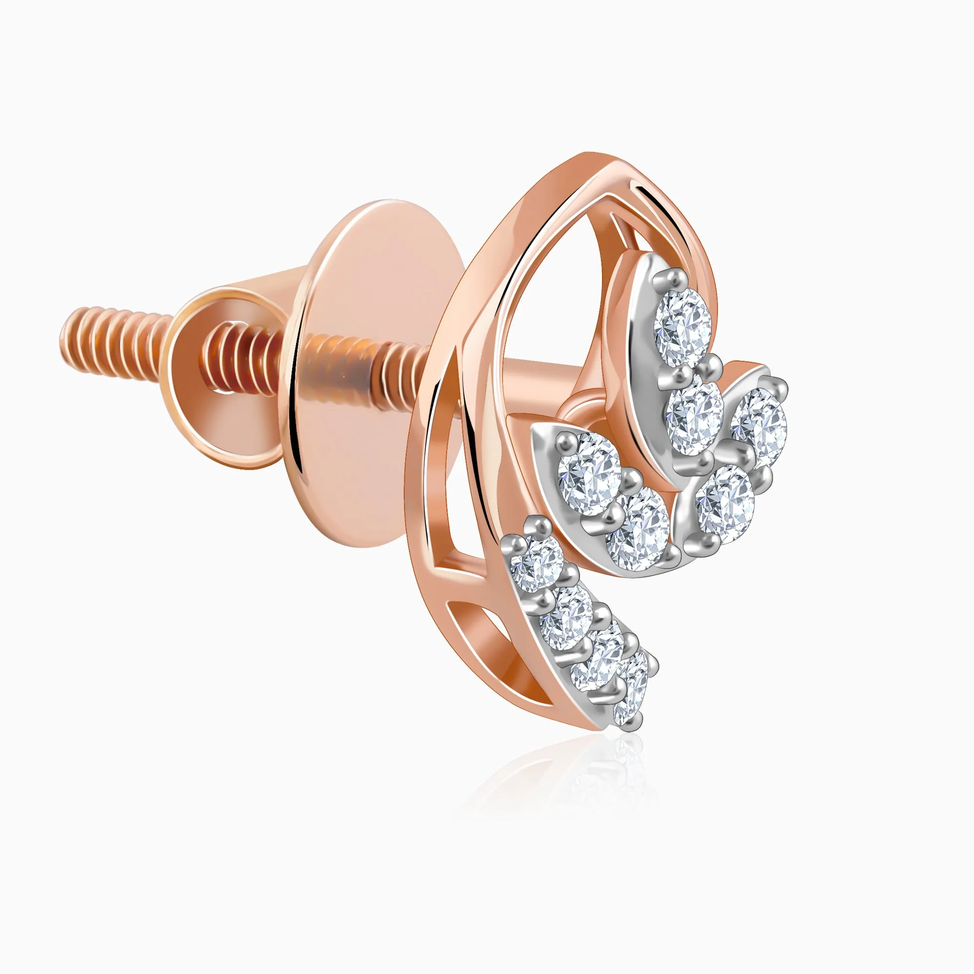 Rose Gold Petalia Diamond Earrings
