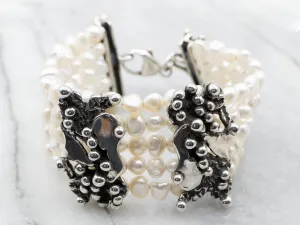 Sculptural Freshwater Pearl Bracelet