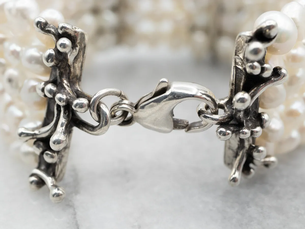 Sculptural Freshwater Pearl Bracelet