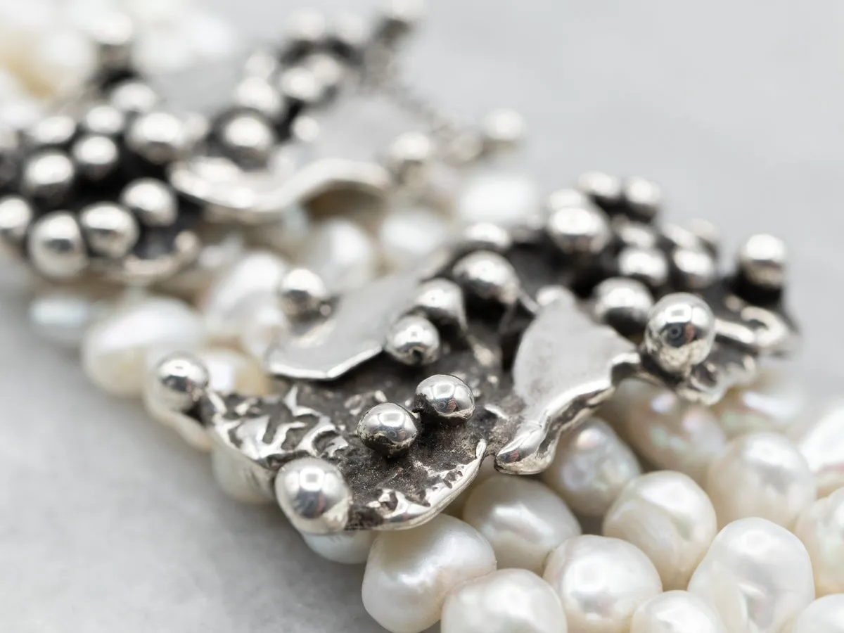 Sculptural Freshwater Pearl Bracelet