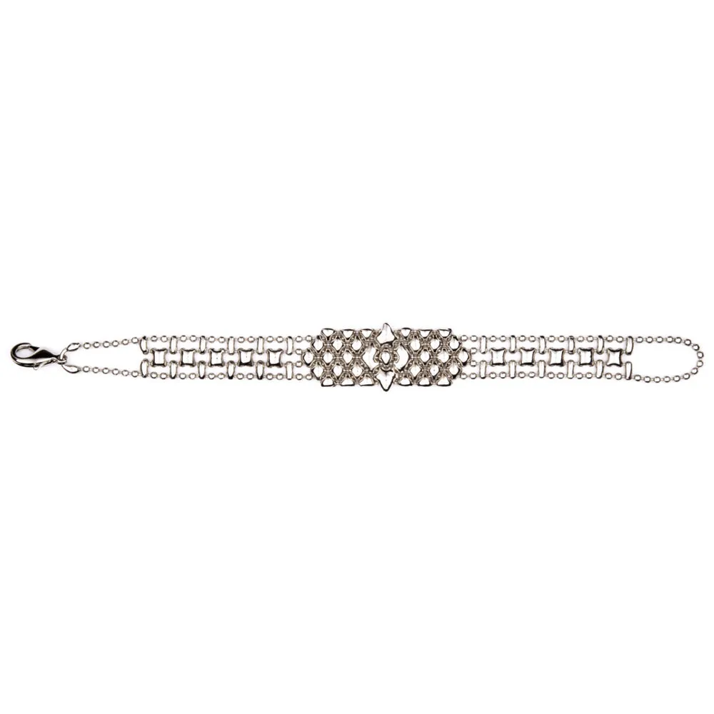 SG Liquid Metal MINI C -N Chrome Finish Bracelet by Sergio Gutierrez