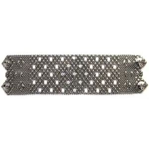 SG Liquid Metal RTB23-ZIR-BLK Black Chrome Bracelet by Sergio Gutierrez