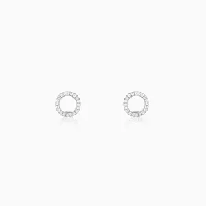 Silver Circle of Joy Earrings