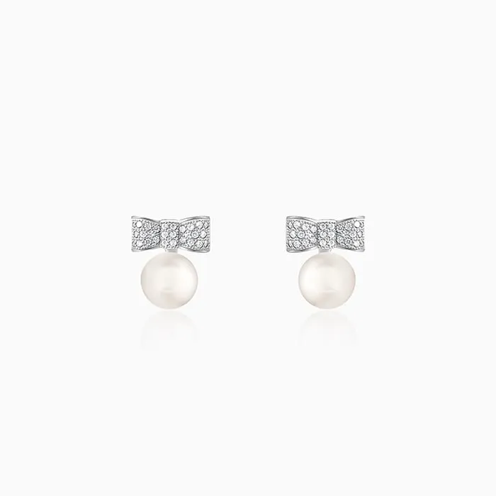 Silver Dreamy Pearls Earrings